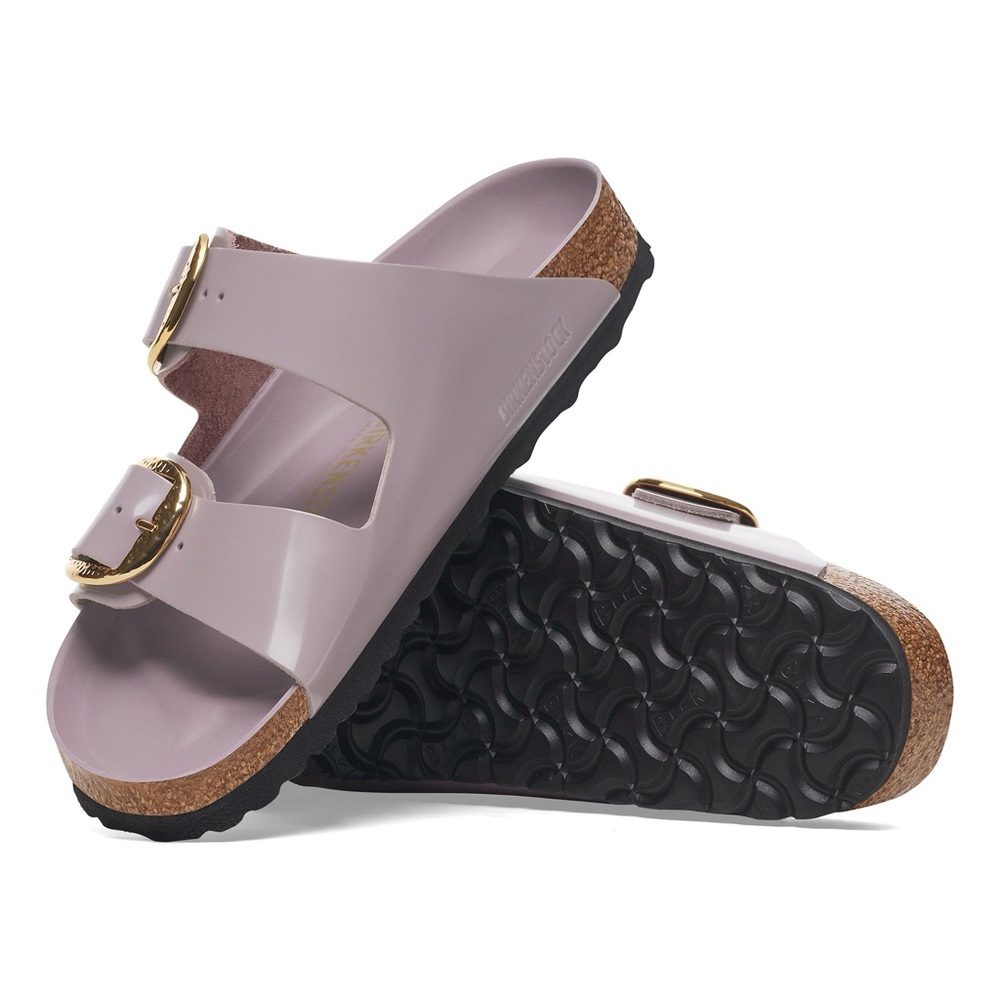 NWT Birkenstock Arizona Big Hammered Buckle High Shine Sandals Faded Purple - Picture 5 of 15